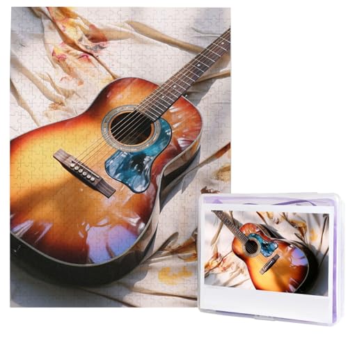 Puzzle für Erwachsene, 500 Teile, Holzpuzzle, moderne Kunst, Aquarell, akustische Gitarre, anspruchsvolle Puzzles, individuelles Bild, Puzzle, personalisiertes Fotopuzzle für Geschenk, Familie Puzzle für Erwachsene, 500 Teile, Holzpuzzle, moderne Kunst, Aquarell, akustische Gitarre, anspruchsvolle Puzzles, individuelles Bild, Puzzle, personalisiertes Fotopuzzle für Geschenk, Familie von HJTRW