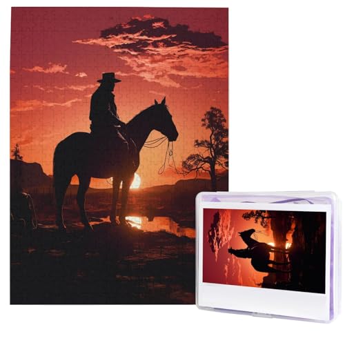Puzzle für Erwachsene, 500 Teile, Holzpuzzle, moderne Kunst, Cowboy-West, herausfordernde Puzzles, individuelles Bild, Puzzle, personalisiertes Fotopuzzle für Geschenk, Familie Puzzle für Erwachsene, 500 Teile, Holzpuzzle, moderne Kunst, Cowboy-West, herausfordernde Puzzles, individuelles Bild, Puzzle, personalisiertes Fotopuzzle für Geschenk, Familie von HJTRW