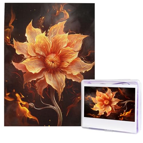 Puzzle für Erwachsene, 500 Teile, Holzpuzzle, moderne Kunst, Flamme, Blume, herausfordernde Puzzles, benutzerdefiniertes Bild, Puzzle, personalisiertes Fotopuzzle für Geschenk, Familie Puzzle für Erwachsene, 500 Teile, Holzpuzzle, moderne Kunst, Flamme, Blume, herausfordernde Puzzles, benutzerdefiniertes Bild, Puzzle, personalisiertes Fotopuzzle für Geschenk, Familie von HJTRW