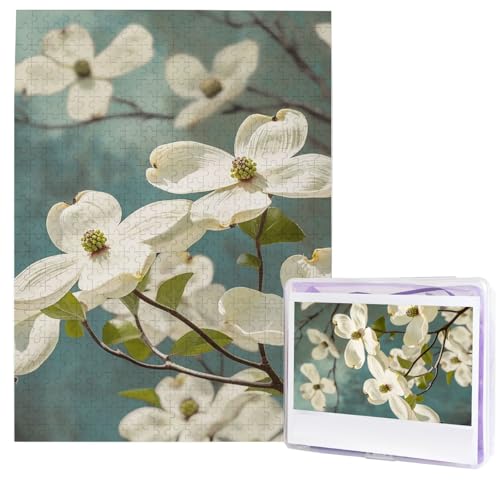 Puzzle für Erwachsene, 500 Teile, Holzpuzzle, moderne Kunst, Frühling, Hartriegel, Blüten, herausfordernde Puzzles, individuelles Bild, Puzzle, personalisiertes Fotopuzzle für Geschenk, Familie Puzzle für Erwachsene, 500 Teile, Holzpuzzle, moderne Kunst, Frühling, Hartriegel, Blüten, herausfordernde Puzzles, individuelles Bild, Puzzle, personalisiertes Fotopuzzle für Geschenk, Familie von HJTRW