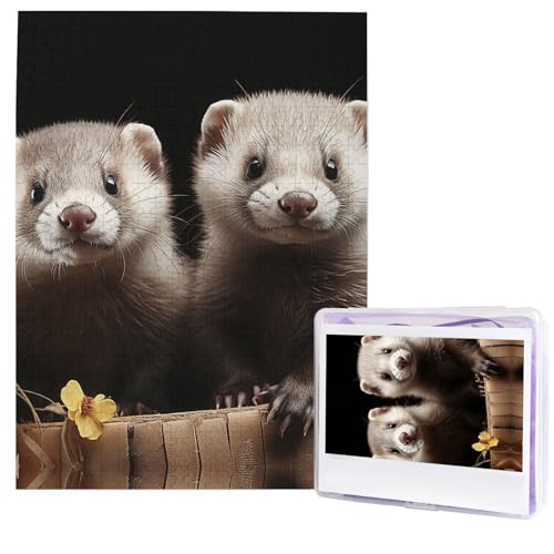 Puzzle für Erwachsene, 500 Teile, Holzpuzzle, moderne Kunst, Puzzle, Frettchen, anspruchsvolle Puzzles, individuelles Bild, Puzzle, personalisiertes Fotopuzzle für Geschenk, Familie Puzzle für Erwachsene, 500 Teile, Holzpuzzle, moderne Kunst, Puzzle, Frettchen, anspruchsvolle Puzzles, individuelles Bild, Puzzle, personalisiertes Fotopuzzle für Geschenk, Familie von HJTRW