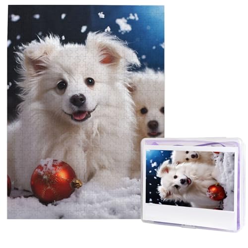 Puzzle für Erwachsene, 500 Teile, Holzpuzzle, moderne Kunst, Puzzle, Frohe Weihnachten, weißer Schneehund, herausfordernde Puzzles, individuelles Bild, Puzzle, personalisiertes Fotopuzzle für Geschenk Puzzle für Erwachsene, 500 Teile, Holzpuzzle, moderne Kunst, Puzzle, Frohe Weihnachten, weißer Schneehund, herausfordernde Puzzles, individuelles Bild, Puzzle, personalisiertes Fotopuzzle für Geschenk von HJTRW