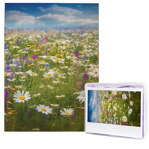 Puzzle für Erwachsene, 500 Teile, Holzpuzzle, moderne Kunst, Puzzle, Frühlingswiese, Blumen, anspruchsvolle Puzzles, benutzerdefiniertes Bild, Puzzle, personalisiertes Fotopuzzle für Geschenk, Familie Puzzle für Erwachsene, 500 Teile, Holzpuzzle, moderne Kunst, Puzzle, Frühlingswiese, Blumen, anspruchsvolle Puzzles, benutzerdefiniertes Bild, Puzzle, personalisiertes Fotopuzzle für Geschenk, Familie von HJTRW