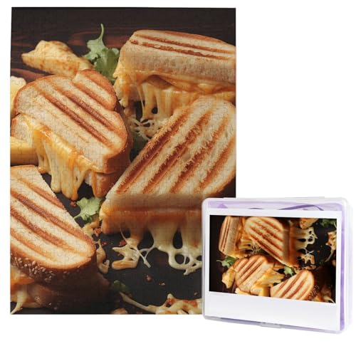 Puzzle für Erwachsene, 500 Teile, Holzpuzzle, moderne Kunst, Puzzle, Käsesandwiches, anspruchsvolle Puzzles, individuelles Bild, Puzzle, personalisiertes Fotopuzzle für Geschenk, Familie Puzzle für Erwachsene, 500 Teile, Holzpuzzle, moderne Kunst, Puzzle, Käsesandwiches, anspruchsvolle Puzzles, individuelles Bild, Puzzle, personalisiertes Fotopuzzle für Geschenk, Familie von HJTRW