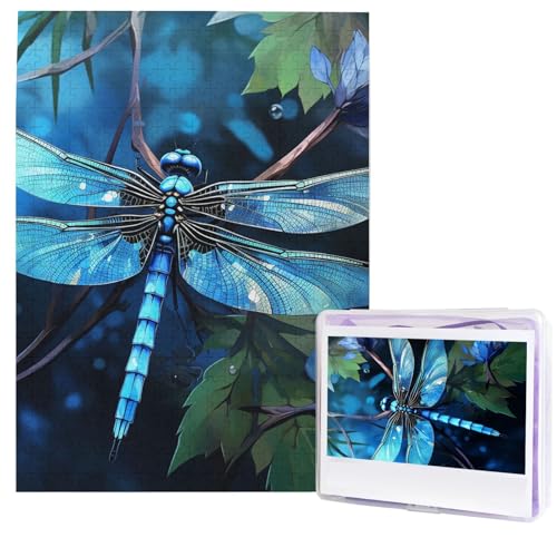 Puzzle für Erwachsene, 500 Teile, Holzpuzzle, moderne Kunst, Puzzle, Kunst, blaue Libelle, herausfordernde Puzzles, benutzerdefiniertes Bild, Puzzle, personalisiertes Fotopuzzle für Geschenk, Familie Puzzle für Erwachsene, 500 Teile, Holzpuzzle, moderne Kunst, Puzzle, Kunst, blaue Libelle, herausfordernde Puzzles, benutzerdefiniertes Bild, Puzzle, personalisiertes Fotopuzzle für Geschenk, Familie von HJTRW
