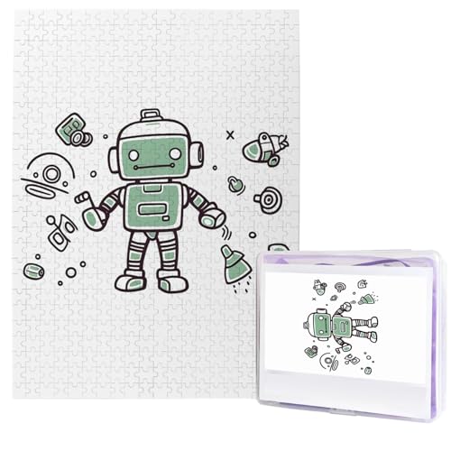 Puzzle für Erwachsene, 500 Teile, Holzpuzzle, moderne Kunst, Puzzle, Linienroboter, herausfordernde Puzzles, benutzerdefiniertes Bild, Puzzle, personalisiertes Fotopuzzle für Geschenk, Familie Puzzle für Erwachsene, 500 Teile, Holzpuzzle, moderne Kunst, Puzzle, Linienroboter, herausfordernde Puzzles, benutzerdefiniertes Bild, Puzzle, personalisiertes Fotopuzzle für Geschenk, Familie von HJTRW