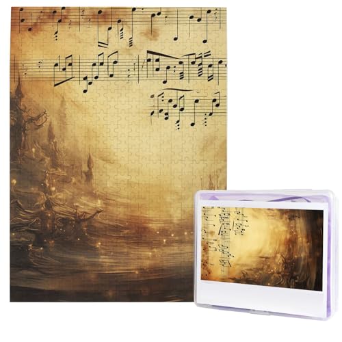 Puzzle für Erwachsene, 500 Teile, Holzpuzzle, moderne Kunst, Puzzle, Noten, herausfordernde Puzzles, benutzerdefiniertes Bild, Puzzle, personalisiertes Fotopuzzle für Geschenk, Familie Puzzle für Erwachsene, 500 Teile, Holzpuzzle, moderne Kunst, Puzzle, Noten, herausfordernde Puzzles, benutzerdefiniertes Bild, Puzzle, personalisiertes Fotopuzzle für Geschenk, Familie von HJTRW