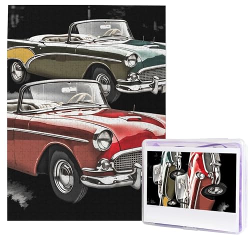 Puzzle für Erwachsene, 500 Teile, Holzpuzzle, moderne Kunst, Puzzle, Oldtimer, Roadster, altmodisch, herausfordernd, individuelles Bild, Puzzle, personalisiertes Fotopuzzle für Geschenk, Familie Puzzle für Erwachsene, 500 Teile, Holzpuzzle, moderne Kunst, Puzzle, Oldtimer, Roadster, altmodisch, herausfordernd, individuelles Bild, Puzzle, personalisiertes Fotopuzzle für Geschenk, Familie von HJTRW
