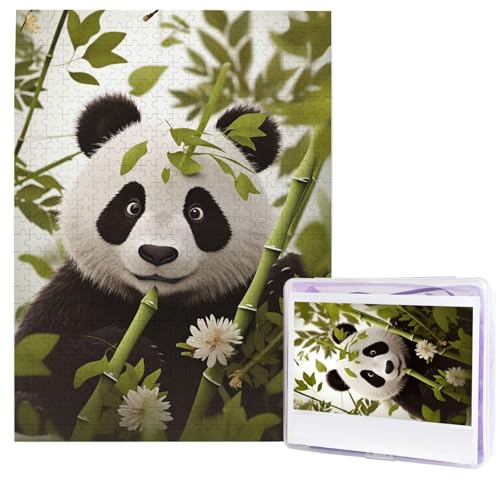 Puzzle für Erwachsene, 500 Teile, Holzpuzzle, moderne Kunst, Puzzle, Panda, anspruchsvolle Puzzles, benutzerdefiniertes Bild, Puzzle, personalisiertes Fotopuzzle für Geschenk, Familie von HJTRW