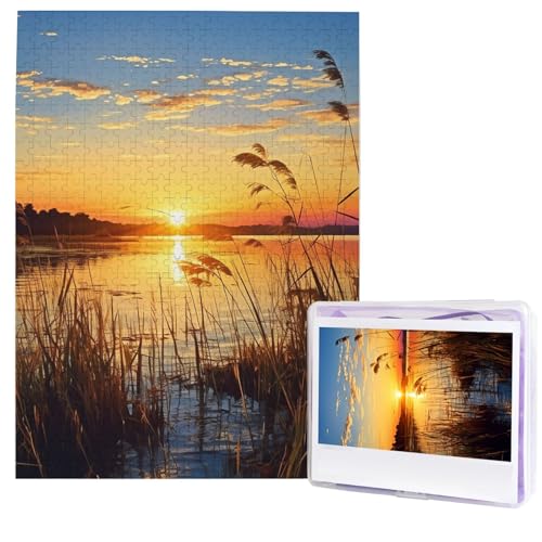 Puzzle für Erwachsene, 500 Teile, Holzpuzzle, moderne Kunst, Puzzle, Schilfrohr am Fluss, anspruchsvolle Puzzles, individuelles Bilderpuzzle, personalisiertes Fotopuzzle für Geschenk, Familie Puzzle für Erwachsene, 500 Teile, Holzpuzzle, moderne Kunst, Puzzle, Schilfrohr am Fluss, anspruchsvolle Puzzles, individuelles Bilderpuzzle, personalisiertes Fotopuzzle für Geschenk, Familie von HJTRW
