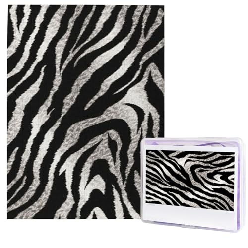 Puzzle für Erwachsene, 500 Teile, Holzpuzzle, moderne Kunst, Puzzle, Schwarz-Weiß-Zebradruck, anspruchsvolle Puzzles, individuelles Bildpuzzle, personalisiertes Fotopuzzle für Geschenk, Familie Puzzle für Erwachsene, 500 Teile, Holzpuzzle, moderne Kunst, Puzzle, Schwarz-Weiß-Zebradruck, anspruchsvolle Puzzles, individuelles Bildpuzzle, personalisiertes Fotopuzzle für Geschenk, Familie von HJTRW