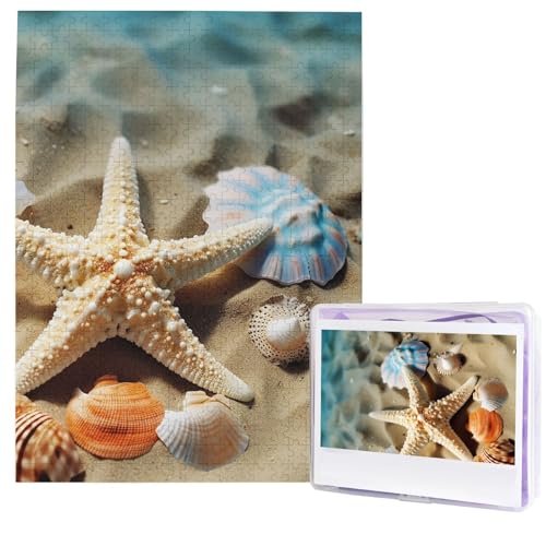 Puzzle für Erwachsene, 500 Teile, Holzpuzzle, moderne Kunst, Puzzle, Seestern, Koralle und Muscheln, anspruchsvolle Puzzles, individuelles Bild, Puzzle, personalisiertes Fotopuzzle für Geschenk Puzzle für Erwachsene, 500 Teile, Holzpuzzle, moderne Kunst, Puzzle, Seestern, Koralle und Muscheln, anspruchsvolle Puzzles, individuelles Bild, Puzzle, personalisiertes Fotopuzzle für Geschenk von HJTRW