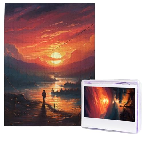 Puzzle für Erwachsene, 500 Teile, Holzpuzzle, moderne Kunst, Puzzle, Sonnenuntergang, Kunst, anspruchsvolle Puzzles, individuelles Bild, Puzzle, personalisiertes Fotopuzzle für Geschenk, Familie Puzzle für Erwachsene, 500 Teile, Holzpuzzle, moderne Kunst, Puzzle, Sonnenuntergang, Kunst, anspruchsvolle Puzzles, individuelles Bild, Puzzle, personalisiertes Fotopuzzle für Geschenk, Familie von HJTRW