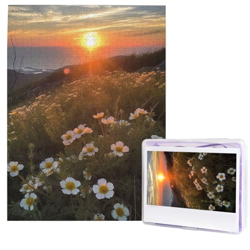 Puzzle für Erwachsene, 500 Teile, Holzpuzzle, moderne Kunst, Puzzle, Sonnenuntergang und Blumen, anspruchsvolle Puzzles, individuelles Bild, Puzzle, personalisiertes Fotopuzzle für Geschenk, Familie Puzzle für Erwachsene, 500 Teile, Holzpuzzle, moderne Kunst, Puzzle, Sonnenuntergang und Blumen, anspruchsvolle Puzzles, individuelles Bild, Puzzle, personalisiertes Fotopuzzle für Geschenk, Familie von HJTRW