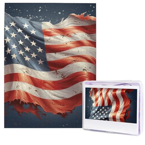 Puzzle für Erwachsene, 500 Teile, Holzpuzzle, moderne Kunst, Puzzle, Sterne und Streifen, herausfordernde Puzzles, benutzerdefiniertes Bilderpuzzle, personalisiertes Fotopuzzle für Geschenk, Familie Puzzle für Erwachsene, 500 Teile, Holzpuzzle, moderne Kunst, Puzzle, Sterne und Streifen, herausfordernde Puzzles, benutzerdefiniertes Bilderpuzzle, personalisiertes Fotopuzzle für Geschenk, Familie von HJTRW