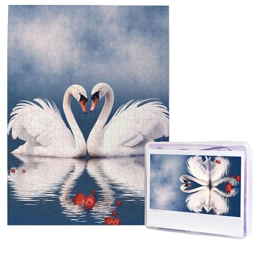 Puzzle für Erwachsene, 500 Teile, Holzpuzzle, moderne Kunst, Puzzle, Valentinstag, Paar Schwäne, Herz, herausfordernde Puzzles, individuelles Bild, Puzzle, personalisiertes Fotopuzzle für Geschenk Puzzle für Erwachsene, 500 Teile, Holzpuzzle, moderne Kunst, Puzzle, Valentinstag, Paar Schwäne, Herz, herausfordernde Puzzles, individuelles Bild, Puzzle, personalisiertes Fotopuzzle für Geschenk von HJTRW
