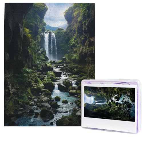 Puzzle für Erwachsene, 500 Teile, Holzpuzzle, moderne Kunst, Puzzle, Wasserfall-Klippe, anspruchsvolle Puzzles, individuelles Bild, Puzzle, personalisiertes Fotopuzzle für Geschenk, Familie Puzzle für Erwachsene, 500 Teile, Holzpuzzle, moderne Kunst, Puzzle, Wasserfall-Klippe, anspruchsvolle Puzzles, individuelles Bild, Puzzle, personalisiertes Fotopuzzle für Geschenk, Familie von HJTRW