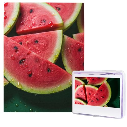 Puzzle für Erwachsene, 500 Teile, Holzpuzzle, moderne Kunst, Puzzle, Wassermelone, schöne herausfordernde Puzzles, individuelles Bild, Puzzle, personalisiertes Fotopuzzle für Geschenk, Familie Puzzle für Erwachsene, 500 Teile, Holzpuzzle, moderne Kunst, Puzzle, Wassermelone, schöne herausfordernde Puzzles, individuelles Bild, Puzzle, personalisiertes Fotopuzzle für Geschenk, Familie von HJTRW