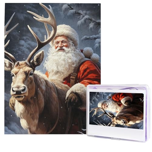 Puzzle für Erwachsene, 500 Teile, Holzpuzzle, moderne Kunst, Puzzle, Weihnachtsmann und Hirsch, Elch, anspruchsvolle Puzzles, individuelles Bildpuzzle, personalisiertes Fotopuzzle für Geschenk Puzzle für Erwachsene, 500 Teile, Holzpuzzle, moderne Kunst, Puzzle, Weihnachtsmann und Hirsch, Elch, anspruchsvolle Puzzles, individuelles Bildpuzzle, personalisiertes Fotopuzzle für Geschenk von HJTRW