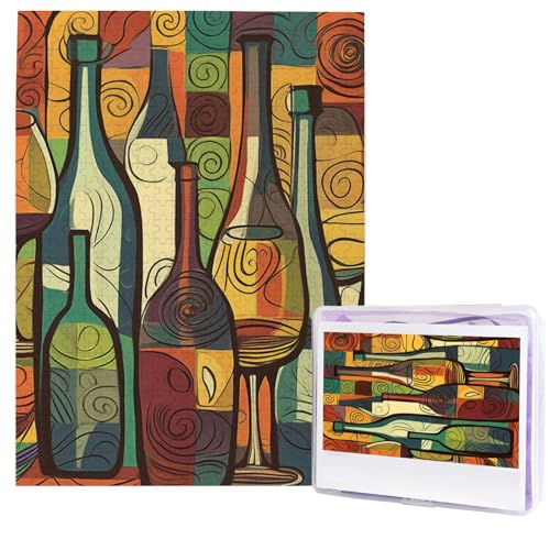 Puzzle für Erwachsene, 500 Teile, Holzpuzzle, moderne Kunst, Puzzle, Weinflaschenkunst, anspruchsvolle Puzzles, individuelles Bild, Puzzle, personalisiertes Fotopuzzle für Geschenk, Familie Puzzle für Erwachsene, 500 Teile, Holzpuzzle, moderne Kunst, Puzzle, Weinflaschenkunst, anspruchsvolle Puzzles, individuelles Bild, Puzzle, personalisiertes Fotopuzzle für Geschenk, Familie von HJTRW