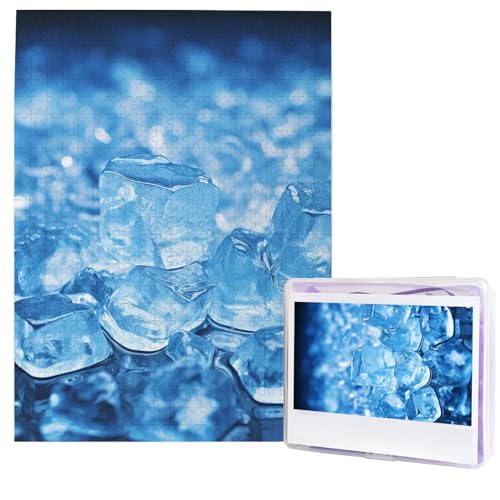 Puzzle für Erwachsene, 500 Teile, Holzpuzzle, moderne Kunst, Puzzle, blauer Eiswürfel-Hintergrund, herausfordernde Puzzles, individuelles Bild, Puzzle, personalisiertes Fotopuzzle für Geschenk Puzzle für Erwachsene, 500 Teile, Holzpuzzle, moderne Kunst, Puzzle, blauer Eiswürfel-Hintergrund, herausfordernde Puzzles, individuelles Bild, Puzzle, personalisiertes Fotopuzzle für Geschenk von HJTRW