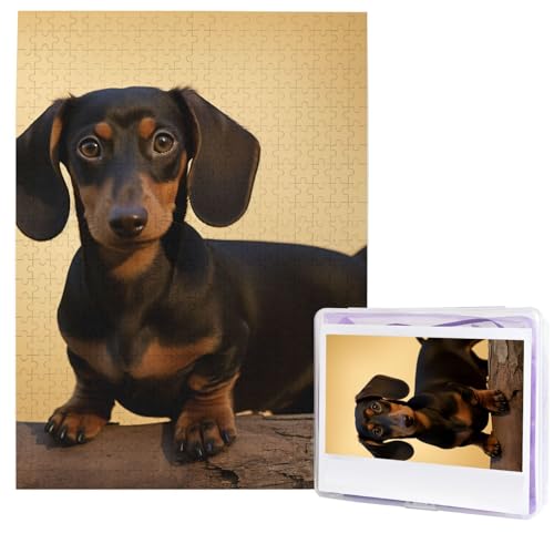 Puzzle für Erwachsene, 500 Teile, Holzpuzzle, moderne Kunst, Puzzle, ein niedlicher Dackel, herausfordernde Puzzle, individuelles Bildpuzzle, personalisiertes Fotopuzzle für Geschenk, Familie Puzzle für Erwachsene, 500 Teile, Holzpuzzle, moderne Kunst, Puzzle, ein niedlicher Dackel, herausfordernde Puzzle, individuelles Bildpuzzle, personalisiertes Fotopuzzle für Geschenk, Familie von HJTRW