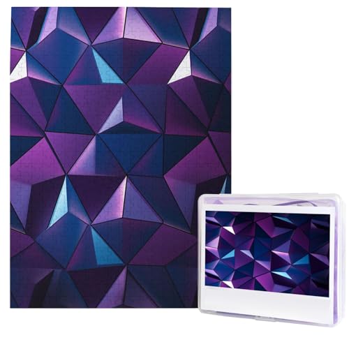 Puzzle für Erwachsene, 500 Teile, Holzpuzzle, moderne Kunst, Puzzle, lila, geometrisch, herausfordernd, individuelles Bild, Puzzle, personalisiertes Fotopuzzle für Geschenk, Familie Puzzle für Erwachsene, 500 Teile, Holzpuzzle, moderne Kunst, Puzzle, lila, geometrisch, herausfordernd, individuelles Bild, Puzzle, personalisiertes Fotopuzzle für Geschenk, Familie von HJTRW