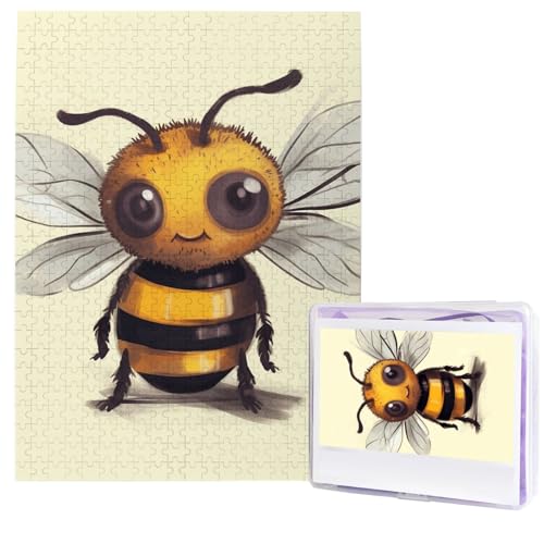 Puzzle für Erwachsene, 500 Teile, Holzpuzzle, moderne Kunst, Puzzle, niedliche Biene, herausfordernde Puzzles, benutzerdefiniertes Bild, Puzzle, personalisiertes Fotopuzzle für Geschenk, Familie Puzzle für Erwachsene, 500 Teile, Holzpuzzle, moderne Kunst, Puzzle, niedliche Biene, herausfordernde Puzzles, benutzerdefiniertes Bild, Puzzle, personalisiertes Fotopuzzle für Geschenk, Familie von HJTRW