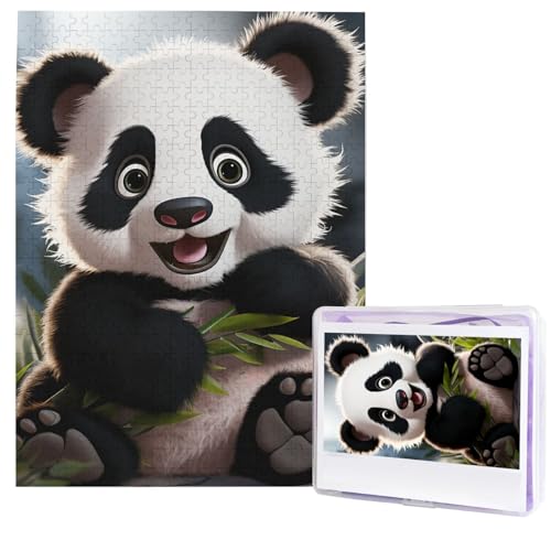 Puzzle für Erwachsene, 500 Teile, Holzpuzzle, moderne Kunst, Puzzle, niedlicher Panda, herausfordernde Puzzle, individuelles Bild, Puzzle, personalisiertes Fotopuzzle für Geschenk, Familie Puzzle für Erwachsene, 500 Teile, Holzpuzzle, moderne Kunst, Puzzle, niedlicher Panda, herausfordernde Puzzle, individuelles Bild, Puzzle, personalisiertes Fotopuzzle für Geschenk, Familie von HJTRW