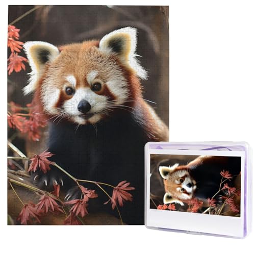 Puzzle für Erwachsene, 500 Teile, Holzpuzzle, moderne Kunst, Puzzle, rote Pandas, herausfordernde Puzzles, benutzerdefiniertes Bild, Puzzle, personalisiertes Fotopuzzle für Geschenk, Familie von HJTRW