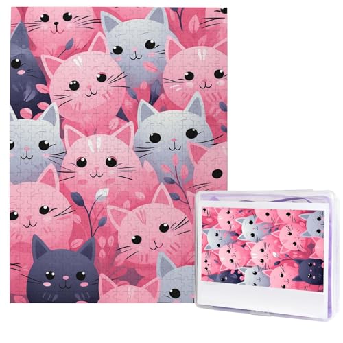 Puzzle für Erwachsene, 500 Teile, Holzpuzzle, moderne Kunst, Puzzle, schwarze Katze, herausfordernde Puzzles, benutzerdefiniertes Bild, Puzzle, personalisiertes Fotopuzzle für Geschenk, Familie Puzzle für Erwachsene, 500 Teile, Holzpuzzle, moderne Kunst, Puzzle, schwarze Katze, herausfordernde Puzzles, benutzerdefiniertes Bild, Puzzle, personalisiertes Fotopuzzle für Geschenk, Familie von HJTRW