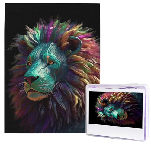 Puzzle für Erwachsene, 500 Teile, Holzpuzzle, moderne Kunst, abstrakte 3D-Kunst, Löwe, herausfordernde Puzzles, benutzerdefiniertes Bild, Puzzle, personalisiertes Fotopuzzle für Geschenk, Familie Puzzle für Erwachsene, 500 Teile, Holzpuzzle, moderne Kunst, abstrakte 3D-Kunst, Löwe, herausfordernde Puzzles, benutzerdefiniertes Bild, Puzzle, personalisiertes Fotopuzzle für Geschenk, Familie von HJTRW