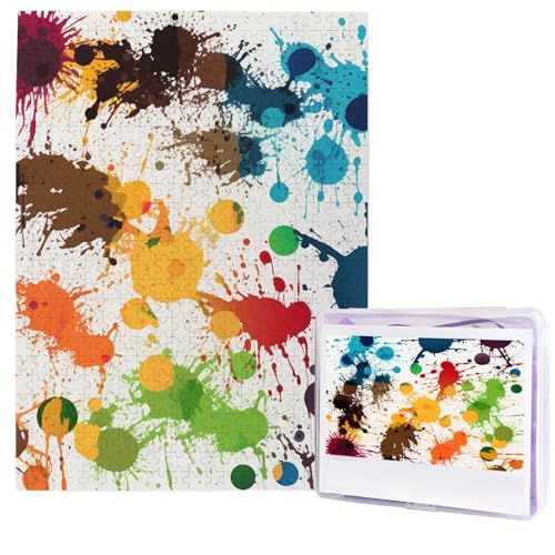 Puzzle für Erwachsene, 500 Teile, Holzpuzzle, moderne Kunst, abstrakte Farbspritzer, herausfordernde Puzzles, benutzerdefiniertes Bildpuzzle, personalisiertes Fotopuzzle für Geschenk, Familie Puzzle für Erwachsene, 500 Teile, Holzpuzzle, moderne Kunst, abstrakte Farbspritzer, herausfordernde Puzzles, benutzerdefiniertes Bildpuzzle, personalisiertes Fotopuzzle für Geschenk, Familie von HJTRW