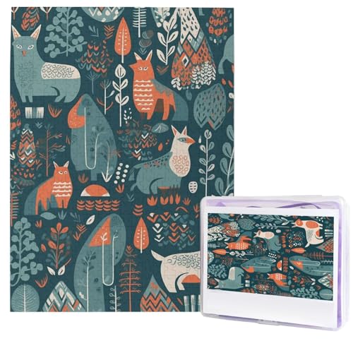 Puzzle für Erwachsene, 500 Teile, Holzpuzzle, moderne Kunstpuzzle, skandinavische Tiere, anspruchsvolle Puzzles, benutzerdefiniertes Bilderpuzzle, personalisiertes Fotopuzzle für Geschenk, Familie Puzzle für Erwachsene, 500 Teile, Holzpuzzle, moderne Kunstpuzzle, skandinavische Tiere, anspruchsvolle Puzzles, benutzerdefiniertes Bilderpuzzle, personalisiertes Fotopuzzle für Geschenk, Familie von HJTRW