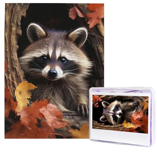 Puzzle für Erwachsene, 500 Teile, Holzpuzzle, modernes Kunstpuzzle, Waschbär im Baumloch, herausfordernde Puzzles, individuelles Bildpuzzle, personalisiertes Fotopuzzle für Geschenk, Familie Puzzle für Erwachsene, 500 Teile, Holzpuzzle, modernes Kunstpuzzle, Waschbär im Baumloch, herausfordernde Puzzles, individuelles Bildpuzzle, personalisiertes Fotopuzzle für Geschenk, Familie von HJTRW