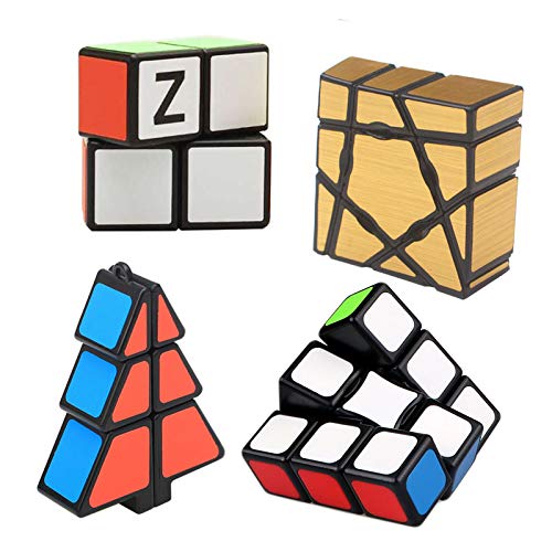 HJXDtech 4er Pack Floppy Zauberwürfel Set aus Einfache magische Würfel mit 1 Schicht, 1x3x3 1x2x2 1x2x3 & 133 Ghost Cube，Glatte Geschwindigkeit Würfel Puzzle Set für Anfänger von HJXDtech