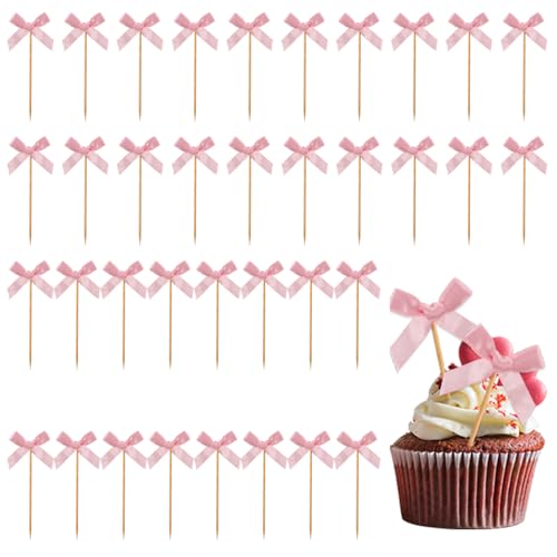 HJZHII Cupcake-Aufsätze, rosa Schleife, Cupcake-Aufsätze, Kokette-Schleife, Geburtstagskuchendekoration, Schleife, rosa Kuchendekoration für Cupcakes, Kuchen, Backen, Motto-Party, Geburtstag HJZHII Cupcake-Aufsätze, rosa Schleife, Cupcake-Aufsätze, Kokette-Schleife, Geburtstagskuchendekoration, Schleife, rosa Kuchendekoration für Cupcakes, Kuchen, Backen, Motto-Party, Geburtstag von HJZHII