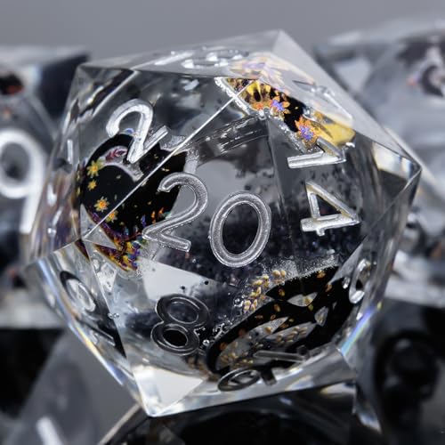 DND Katzenwürfel-Set, niedlich, 7er-Pack, D&D-Würfel-Set mit Geschenkbox, polyedrische und RPG-Würfel, scharfe Kanten, für Rollenspiele, MTG-Tischspiele, mit Würfelbeutel, Harz DND Katzenwürfel-Set, niedlich, 7er-Pack, D&D-Würfel-Set mit Geschenkbox, polyedrische und RPG-Würfel, scharfe Kanten, für Rollenspiele, MTG-Tischspiele, mit Würfelbeutel, Harz von HKDZ