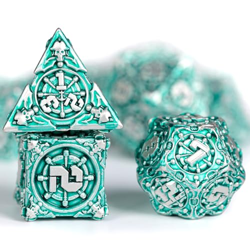 HKDZ DND-Würfel-Set aus Metall, polyedrisches RPG-Set für Rollenspiele, Tischspiele, Dungeons and Dragons, MTG, Pathfinder, D&D-Würfel-Set, bunt, 7-teilig HKDZ DND-Würfel-Set aus Metall, polyedrisches RPG-Set für Rollenspiele, Tischspiele, Dungeons and Dragons, MTG, Pathfinder, D&D-Würfel-Set, bunt, 7-teilig von HKDZ