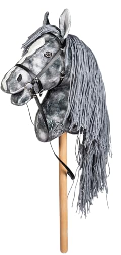HKM HC Hobby Horse „Clara“ Silber Meliert Steckenpferd mit Halfter & Langer Mähne – ca. 40 cm Holzstiel – Reitspaß & Turniertraining für Kinder HKM HC Hobby Horse „Clara“ Silber Meliert Steckenpferd mit Halfter & Langer Mähne – ca. 40 cm Holzstiel – Reitspaß & Turniertraining für Kinder von HKM