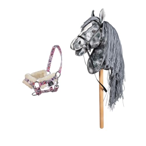 HKM Hobby Horse Clara Halfter & Strick Flower – Steckenpferd Set für Kinder – Pferde-Spielzeug mit Zubehör – Modell 13750-9500 & 14753-8391 HKM Hobby Horse Clara Halfter & Strick Flower – Steckenpferd Set für Kinder – Pferde-Spielzeug mit Zubehör – Modell 13750-9500 & 14753-8391 von HKM