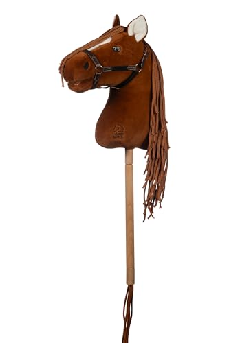 HKM - Hobby Horse Premium, Dunkelfuchs mit Halfter, Schweif & abschraubbarem Stock, Steckenpferd für Kinder, Stockpferd + Zubehör zum Hobby Horsing HKM - Hobby Horse Premium, Dunkelfuchs mit Halfter, Schweif & abschraubbarem Stock, Steckenpferd für Kinder, Stockpferd + Zubehör zum Hobby Horsing von HKM