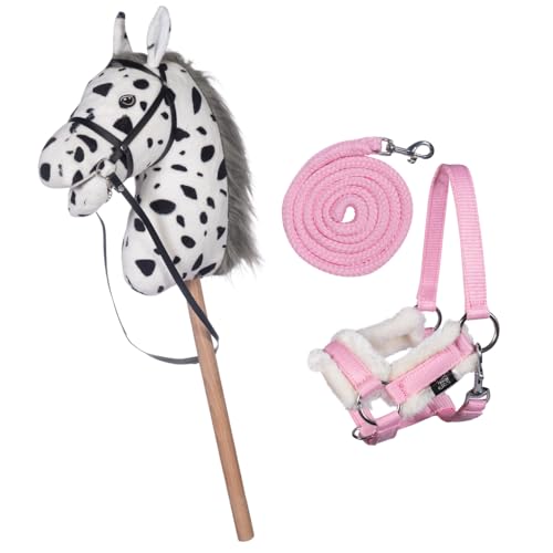 HKM Kids Hobby Horse, Pinto mit Halfter und Führstrick in Rosa, Steckenpferd für Kinder, Pferde Spielzeug HKM Kids Hobby Horse, Pinto mit Halfter und Führstrick in Rosa, Steckenpferd für Kinder, Pferde Spielzeug von HKM