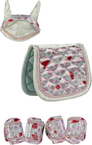 HKM Cuddle Pony Designset, Wollweiß/Pink, One Size von HKM