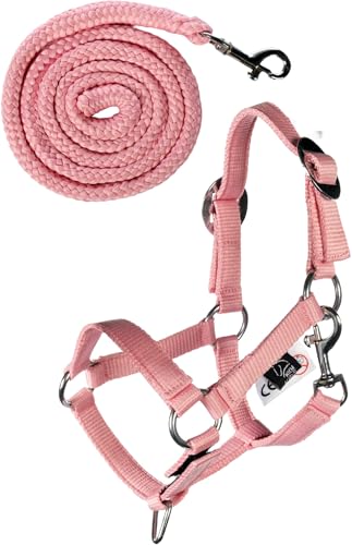 HKM Kinder Hobby Horsing Basic Halfter und Strick, Rosa, One Size von HKM
