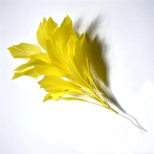 HKSDKABOP Handwerksdekoration mit Federn, 1 Bündel Fasanenfeder Blume Multicolor for Schmuck Kopfschmuck Party Hochzeit Dekoration(Yellow) von HKSDKABOP