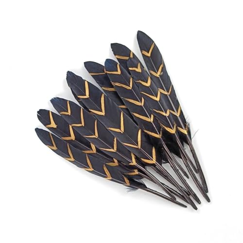 HKSDKABOP Handwerksdekoration mit Federn, 20 Stück Enten-Gänsefedern for Basteln, DIY-Fliegenbinden, Dekor, Mehrfarbig, mehrere Größen(10-15cm 4-6inch5) von HKSDKABOP