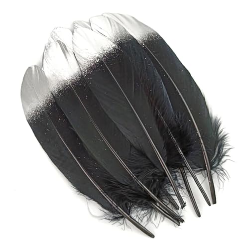 HKSDKABOP Handwerksdekoration mit Federn, 20 Stück Enten-Gänsefedern for Basteln, DIY-Fliegenbinden, Dekor, Mehrfarbig, mehrere Größen(13-18cm 5-7inch1) von HKSDKABOP