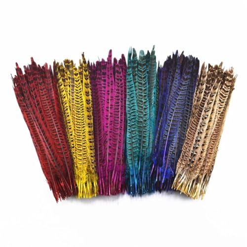 HKSDKABOP Handwerksdekoration mit Federn, Federn for Basteln, Mehrfarbig, Packung mit 20/100 Stück(26 Mu Ji Wei,20 Piece) von HKSDKABOP