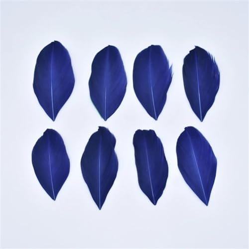 HKSDKABOP Handwerksdekoration mit Federn, Gänsefedern for die Schmuckherstellung, DIY-Handwerk, 5–8 cm, Mehrfarbig, Packung mit 20–200 Stück(Navy,20Pcs) von HKSDKABOP
